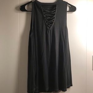 American eagle criss cross halter top